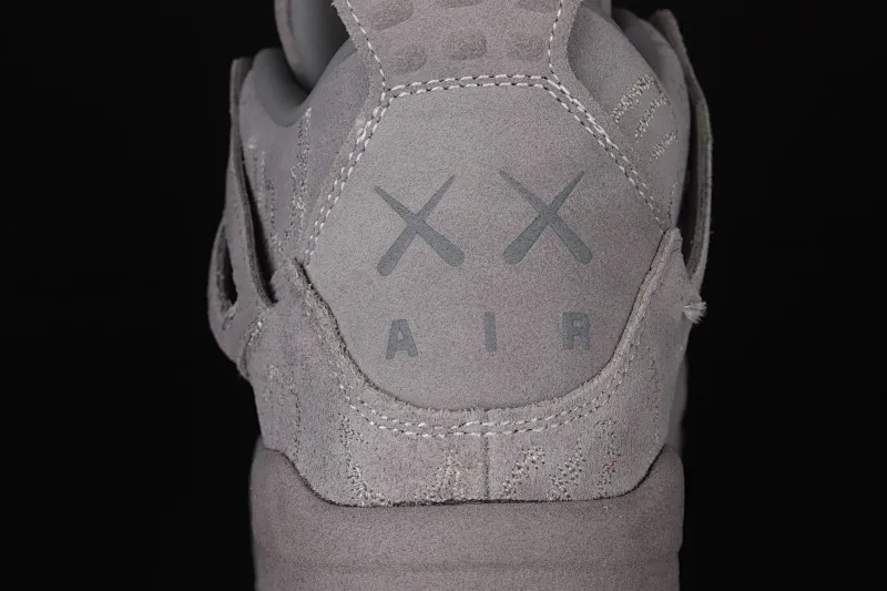 All categories Air Jordan Jordan series basketball shoes Air Jordan 4 G version Kaws x Air Jordan 4 Black AJ4 Luminous suede gray limited edition 930155-003